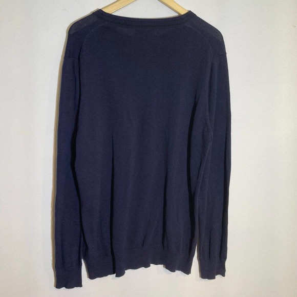 Art of Rhetoric Men's Navy Blue Large Knit Sweater Lightweight Pullover Crewneck - Picture 3 of 5